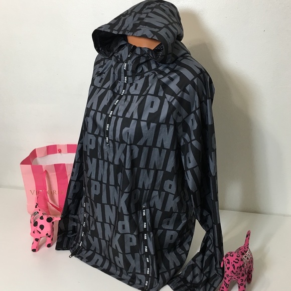 ⚠️2 LEFT⚠️NEW PINK VS LOGO HALF ZIP ANORAK HOODED - Picture 2 of 5